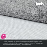 Коврик для ванной комнаты IDDIS Base микрофибра, 70 х 120 см, серый   BSQL02Mi12