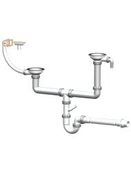 Мойка FLORENTINA Комби 860х510х235 2 чаши, с крылом, оборачиваемая, врезная, грей 21.410.D0860.305