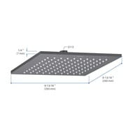 Квадратный верхний душ  250х7 мм Aquatek, матовый черный AQ2076MB