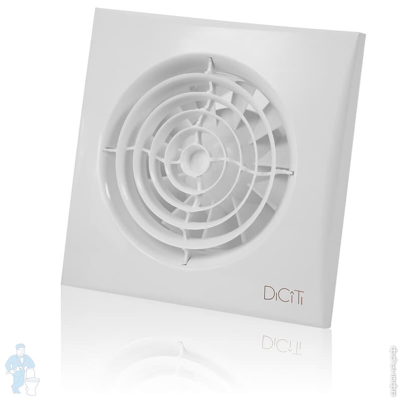 Вентилятор DICITI AURA D100 накладной, 90 м3/ч, 25дБ, обр.клапан, белый ...
