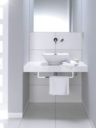 Раковина DURAVIT BACINO 420х420х165 без площадки под смес, перелив, крепление 0333420000