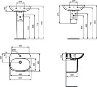 ���������� Ideal Standard TESI 550�450 � ���������� ��� ��������� � ��������� T352301