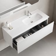 Тумба подвесная SANCOS Snob R 1.0 1195х445х406, 1 ящик, доводчик, Bianco ,SNR1.0120RW