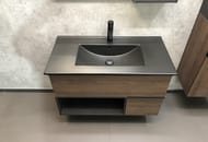 Тумба COMFORTY Франкфурт-90 (910х560х465) подвесная, с раков., дуб шоколадно-коричневый 00-00002048