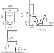 ������-������� Vitra Zentrum 380�610�830 � ��������,����������������� ��������  9012B003-7202