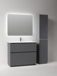 Тумба под раковину Sancos Folk Floor FL100FGS 995х445х850 напольная, с 2-мя ящиками, цвет: Grey soft