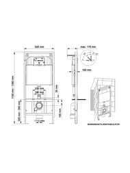 BERGES комплект инсталляция NOVUM, клавиша F5 черная SoftTouch унитаз Ventas Rimless, сиденье 043344