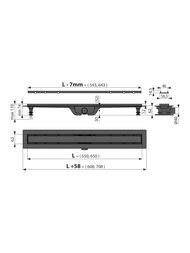 ������� ����� Alcaplast APZ19BLACK-850 L=850�� ������ �������, ��� ������������ �������