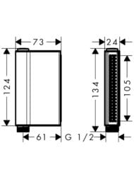 Ручной душ Axor One 2jet 45720990 полир.золото