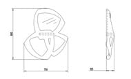 Полотенцедержатель AeT MIRROR 750х800 с зеркалом, белый C105VS100