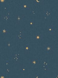 Обои виниловые на флизелине Grandeco Little Dreamers LD3615 (0,53х10,05) космос, многоцветные (рул)