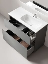 Тумба под раковину Sancos Folk Floor FL100FRES 995х445х850 напольная, правая, 2 ящика, Ergraut soft