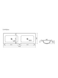 �������� ��������� Ceramicanova Grace 1410�460�137 2 ����,��� ���. ��� ���������,������ ������� CN7022MBwx