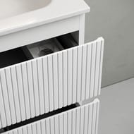 Тумба под раковину SANCOS Snob T (995х445х500) подвесная, два ящика, Bianco SNT100W