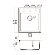 ����� Omoikiri DAISEN 46-BE (460�510�217) �������, ���������, ����-������ 4993608
