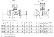 ������ ��������������� DANFOSS USV-I DN25 1" � ��������������� ���������� 003Z2133/003Z2333