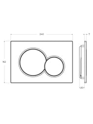 Кнопка смыва CEZARES STYLUS-BTN-BL, Белый глянцевый
