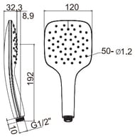 Душевая лейка RAVAK Air 959.00 1 режим, хром