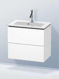 Тумба под раковину Duravit L-Cube 620х550х391 подвесная, 2 ящика, белый матовый LC625601818 — изображение 2