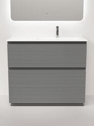 Тумба под раковину Sancos Folk Floor FL100FRES 995х445х850 напольная, правая, 2 ящика, Ergraut soft