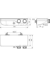 Смеситель для душа Ideal Standard CERATHERM S200 A7329AA настенный, термостатический — изображение 4