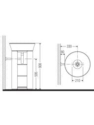 ����� ��� �������� Duravit White Tulip WT423908585 410�750�410 ���������, �������� �����, ����� ��