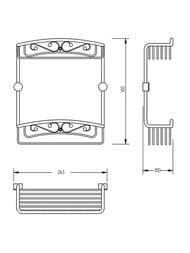Migliore Complementi Полка-решетка двойная 25x10x30 см золото ML.COM-50.602.DO