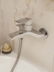 Смеситель Iddis CALIPSO для ванны/душа CALSB00i02WA однозахватный, белый/хром