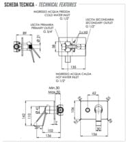Смеситель для душа Remer Slash SL09HRG, хром — миниатюра 2