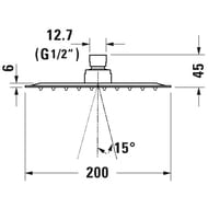 ������� ��� Duravit UV0660030010 1 �����, ������ 26 �/���., 200�200 ��, ����
