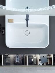 Раковина DURAVIT HAPPY D.2 PLUS 500х400 шлифованная, антигрязевое покрытие WG, белая 23605000001