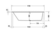 ����� ��������� Duravit No.1 1700�1000�� ������������, �������������, �����, ����� 700508000000