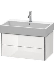 Тумба под раковину Duravit XSquare 784х397х460 подвесная, 2 ящика, белый глянец XS419502222 — миниатюра 1