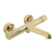 Смеситель для ванны BelBagno UNO-VASM-ORO 130 мм,двухзахватный,фиксированный излив,золото