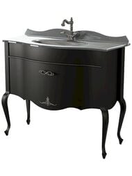 Тумба под раковину Caprigo Бурже 100 nero lucido 1050х950х460 11014-020