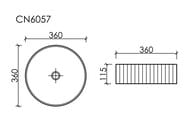 �������� ��������� Ceramicanova ELEMENT 360�360�115 ��� ���. ��� ���������, �������� ���. CN6057MH