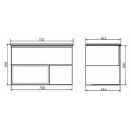 Тумба COMFORTY Франкфурт-75 (750х560х465) подвесная, с раков., дуб шоколадно-коричневый 00004150531