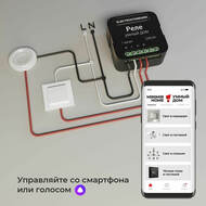 Умное одноканальное реле Elektrostandard a059324, черный
