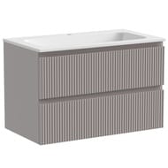 Тумба под раковину SANCOS Snob T (790х445х500) подвесная, два ящика, Doha Soft SNT80SM