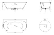 ����� ��������������� Salini Mona 102922MRH 1700�720�585��, S-Stone, ������� RAL �������
