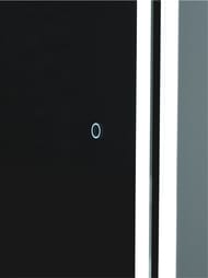 Зеркало-шкаф Континент Elmage 450х1600 подсветка, розетка, сенсорный вкл., доводчик, цвет: черный
