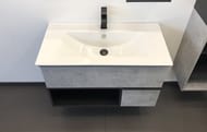Тумба COMFORTY Франкфурт 90 (910х560х465) подвесная,с раковиной, бетон светлый 00-00007342
