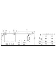 Тумба под раковину для столешницы Duravit L-Cube 920х400х547 2 ящика, белый матовый LC581801818 — изображение 3