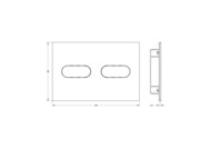 Клавиша смыва Artceram INOX 711 165х245х5,5мм, двойной смыв, нерж. сталь, цвет: золото 711.000.BG