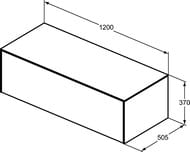 ����� ��� �������� Ideal Standard CONCA 1200x505x370 1 ����, ��������, �� ����������� T4314Y2