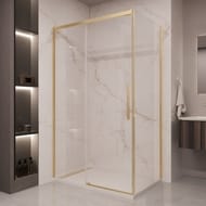 Душевой уголок Vincea Stella 1500х900х2000 стекло прозрачное/профиль золото браш. VSR-1ST9015CLG — миниатюра 1