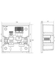 Монтажный набор Oventrop Unibox RTL (57mm) 20-40°C, глухая крышка, белый пластик 1022731