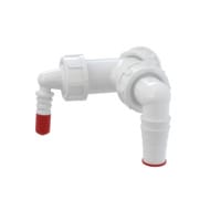 Колено Alcaplast P149Z G 1" с двумя штуцерами (8-16/17-23) с обратными клапанами