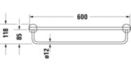 ������������������-������� DURAVIT Starck T 610 ��, ����: ����������� ������ 0099443400