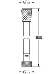 ������� ����� Grohe Rotaflex 28409002 1500��, �������, ������� TwistStop �� ��������������, ����